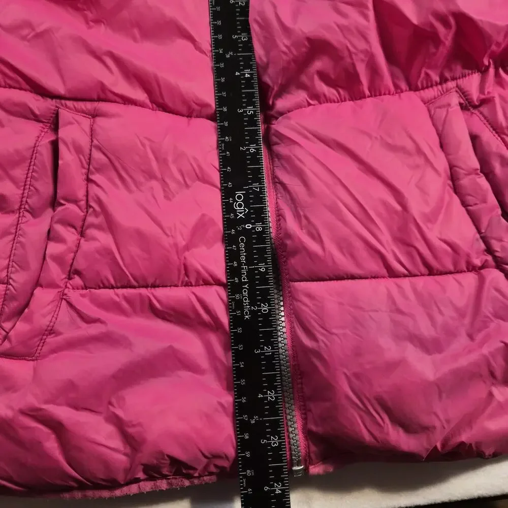 Levi’s Pink Puffer Jacket Hooded Girls 13-15 Size XL